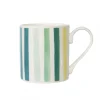 Bluebell Gray Market Stripe Celadon Bone China Mug