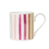 Bluebell Gray Market Stripe Cerise Bone China Mug