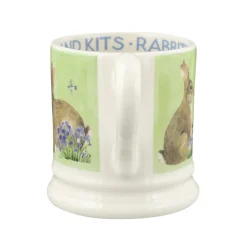 Bright New Morning Rabbits & Kits 1/2 Pint Mug