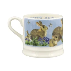 Bright New Morning Rabbits & Kits Small Mug