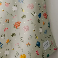British Floral Meadow Cotton Tea Towel