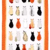 Cats In Waiting Tea Towel