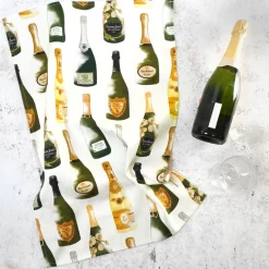 Champagne Tea Towel By Corinne Alexander