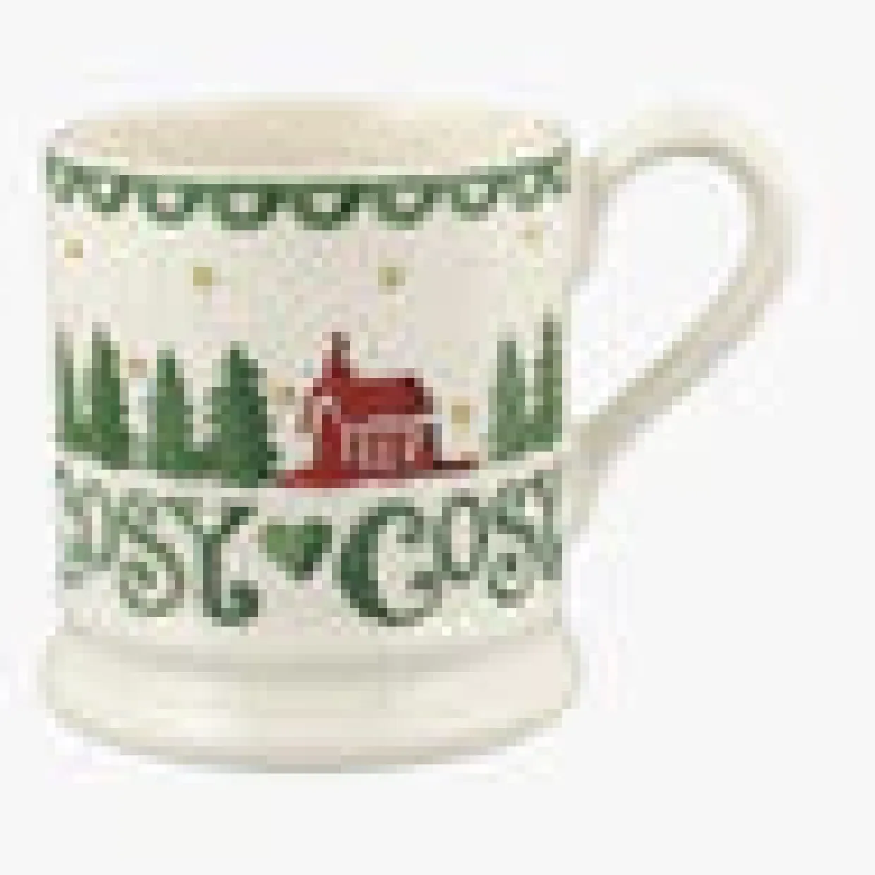 Christmas Cabin Set Of 2 Half Pint Mugs