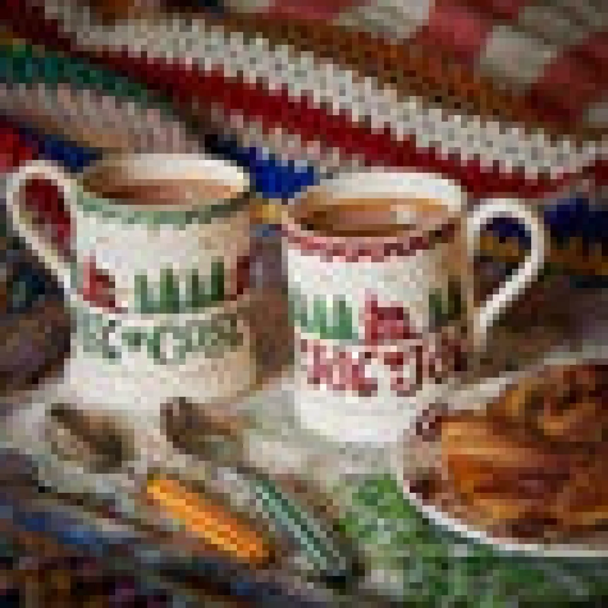 Christmas Cabin Set Of 2 Half Pint Mugs
