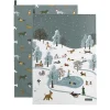 Christmas Dogs Set Of 2 Tea Towels