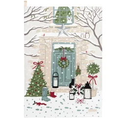 Christmas Holly & Berry Set Of 2 Tea Towels
