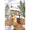 Christmas House Cotton Tea Towel
