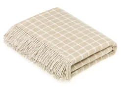 Classic Collection Athens Beige Marino Lambswool Throw Blanket