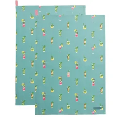 Cocktails Set Of 2 Tea Towels By Sophie Allport