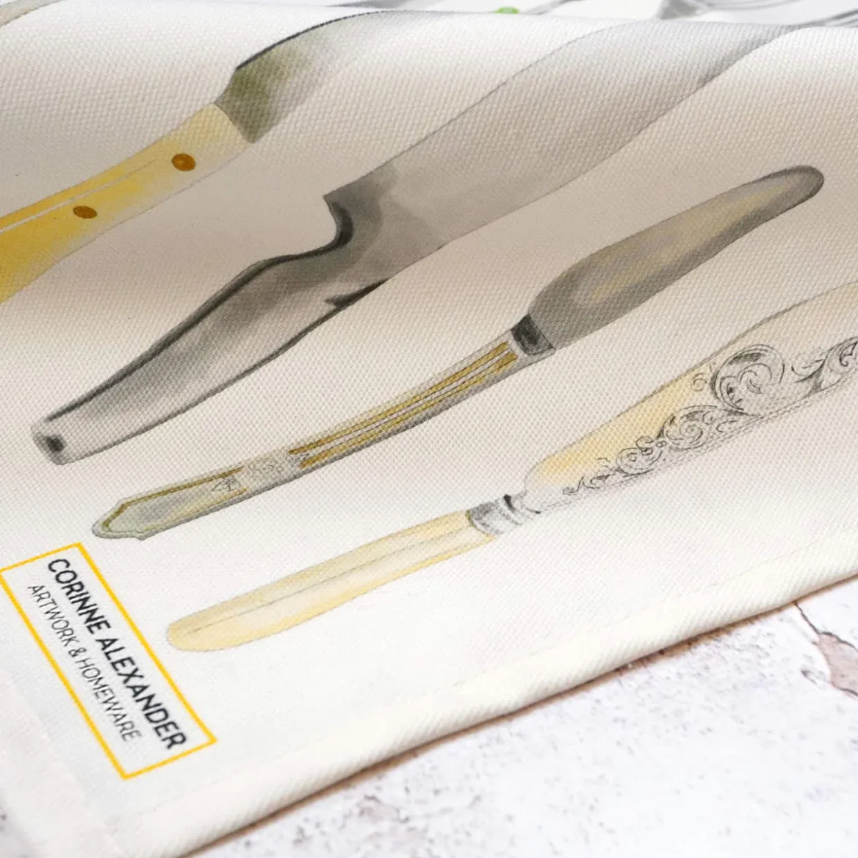 Cutlery Draw Tea Towel By Corinne Alexander