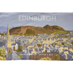 Edinburgh - Salisbury Crags, Arthur's Seat Tea Towel