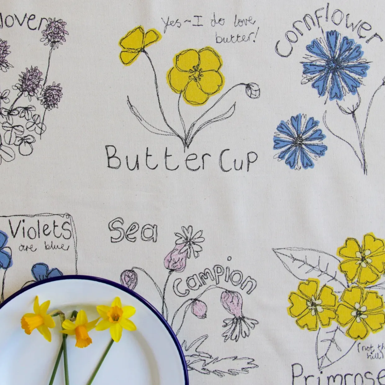 Flowers Tea Towel