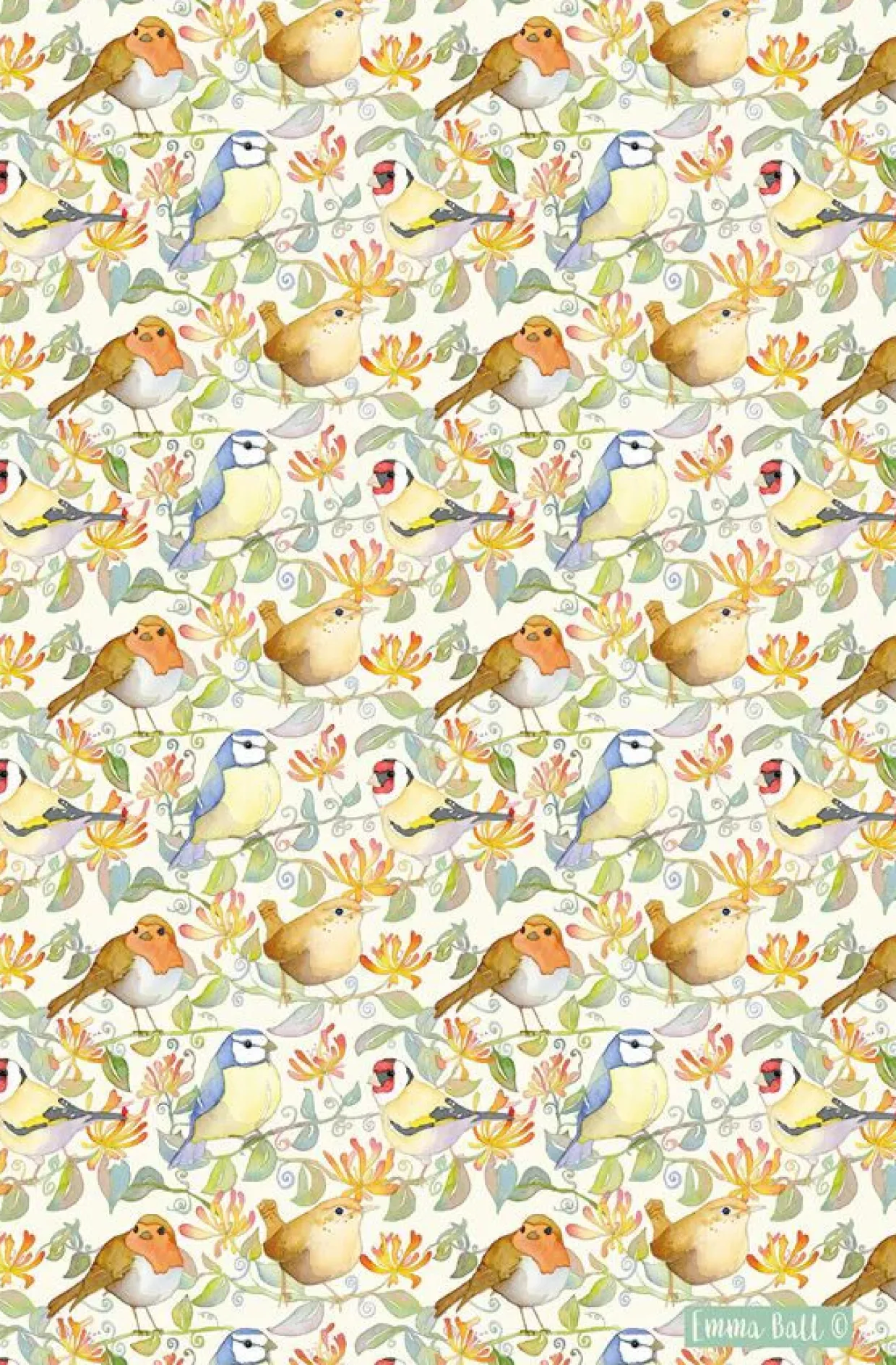 Garden Birds Tea Towel