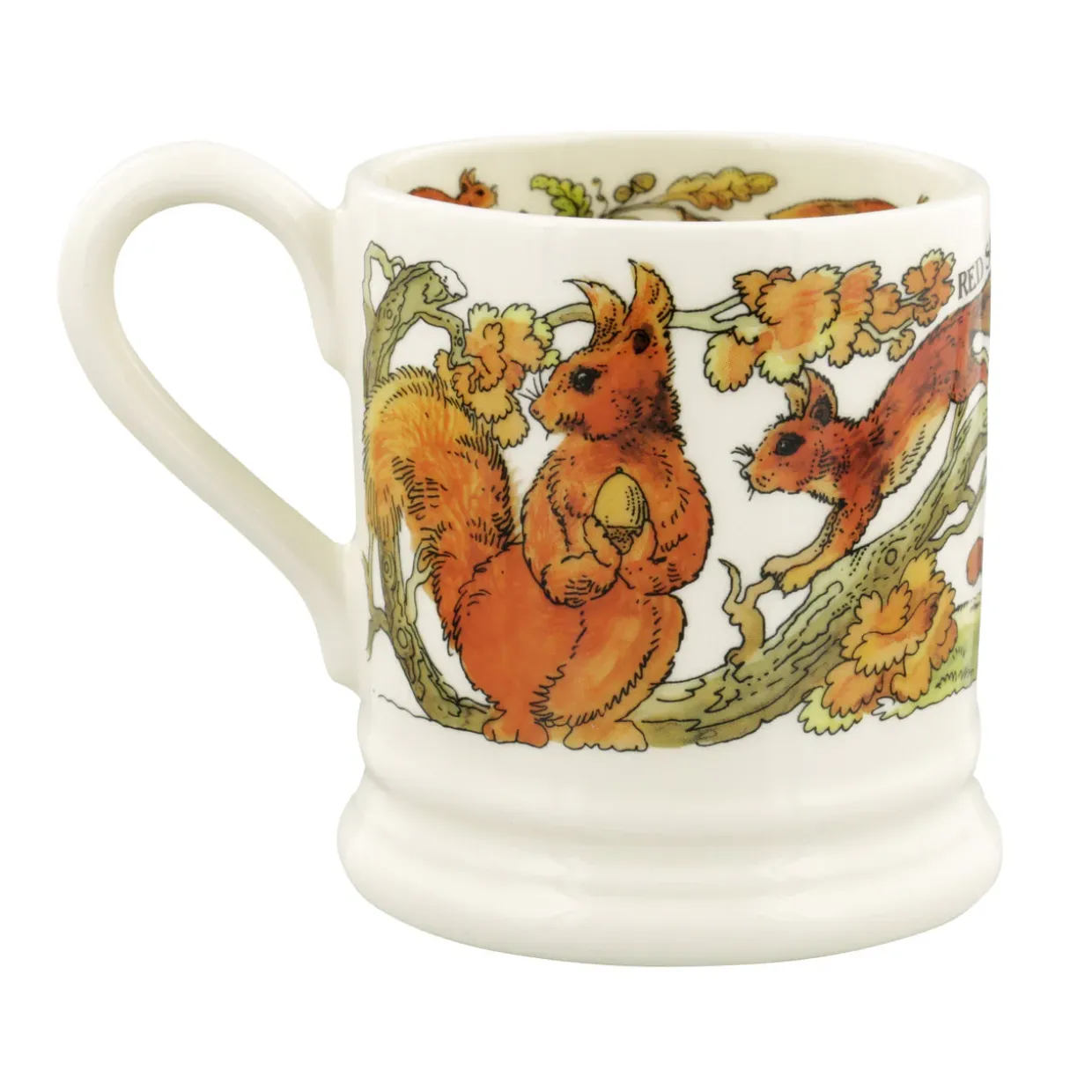 Green Woodpecker And Red Squirrel 1/2 Pint Mug