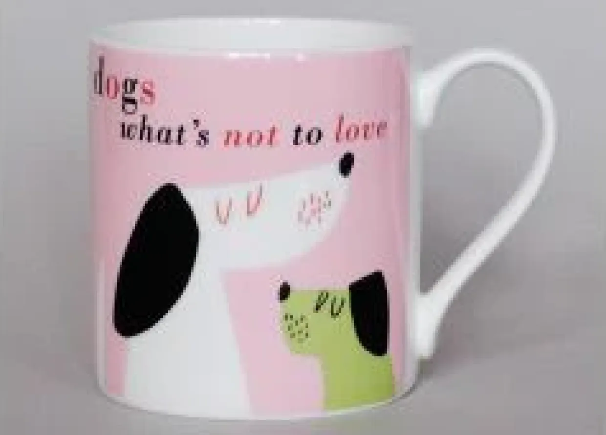 Happiness Dog Olive Mug