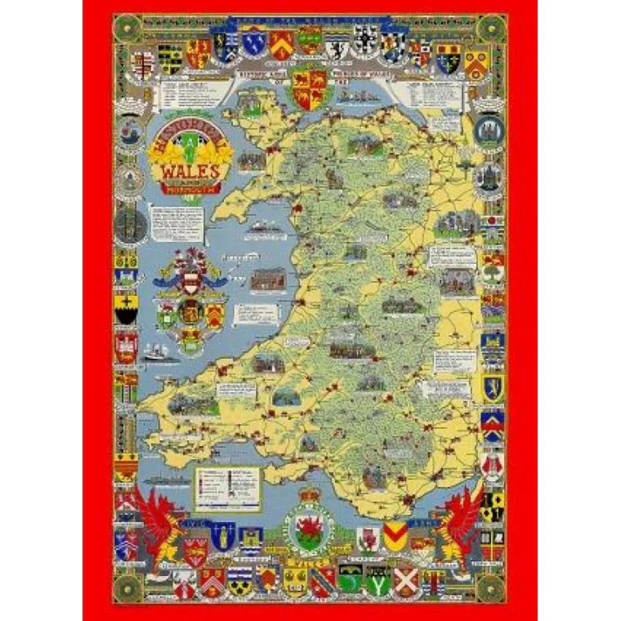 Historical Map Of Wales Jigsaw Puzzle