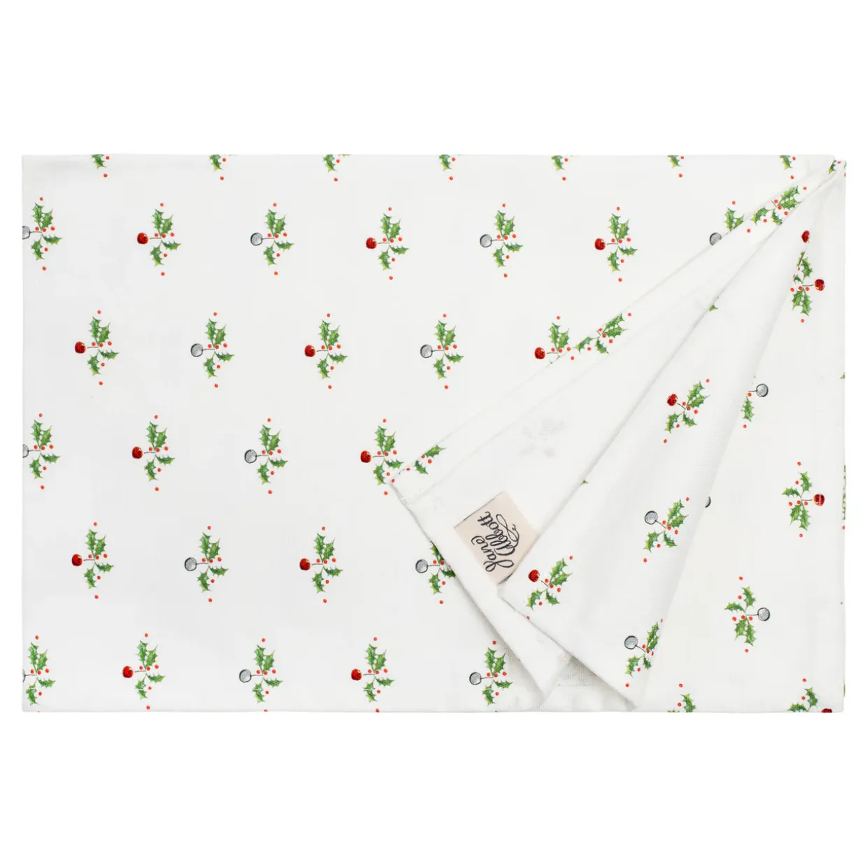 Holly And Berry Cotton Tea Towel
