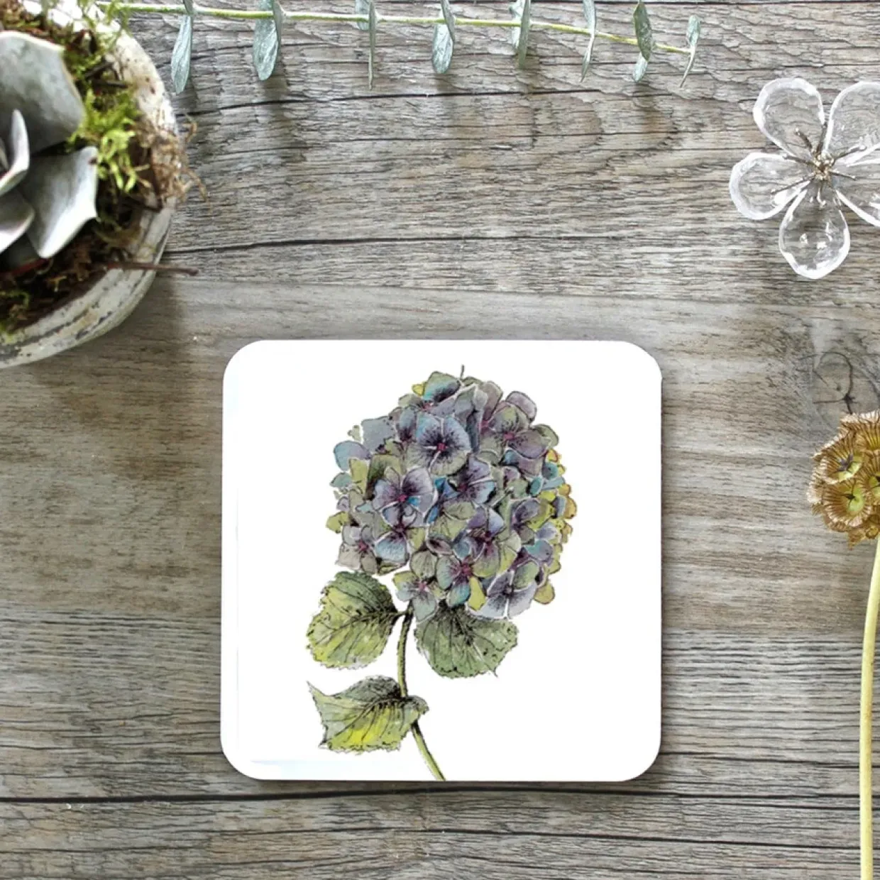 Hydrangea Set Of 4 Coasters