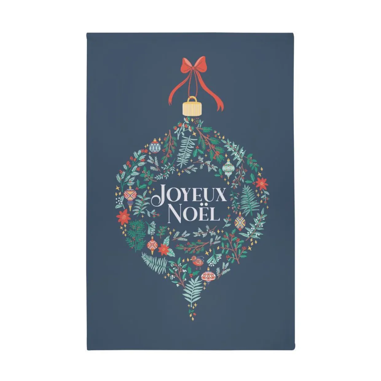 Joyeux Noel Recycled Cotton Blend Tea Towel