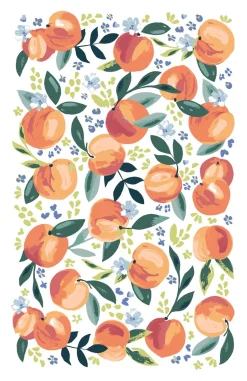 Life Is Peachy Cotton Tea Towel