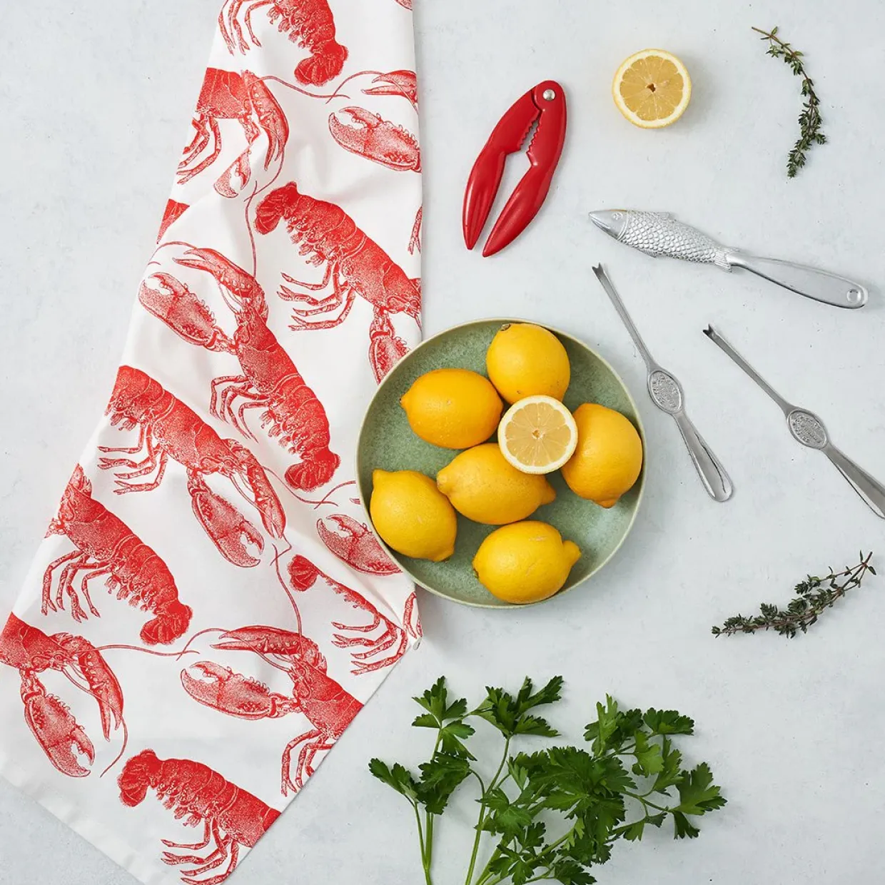 Lobster Tea Towel By Thornback & Peel