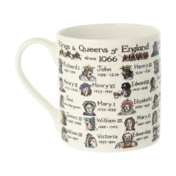 New - Kings & Queens Of England With Dates Bone China Mug