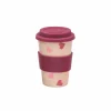 Pink Hearts Rice Husk Travel Cup