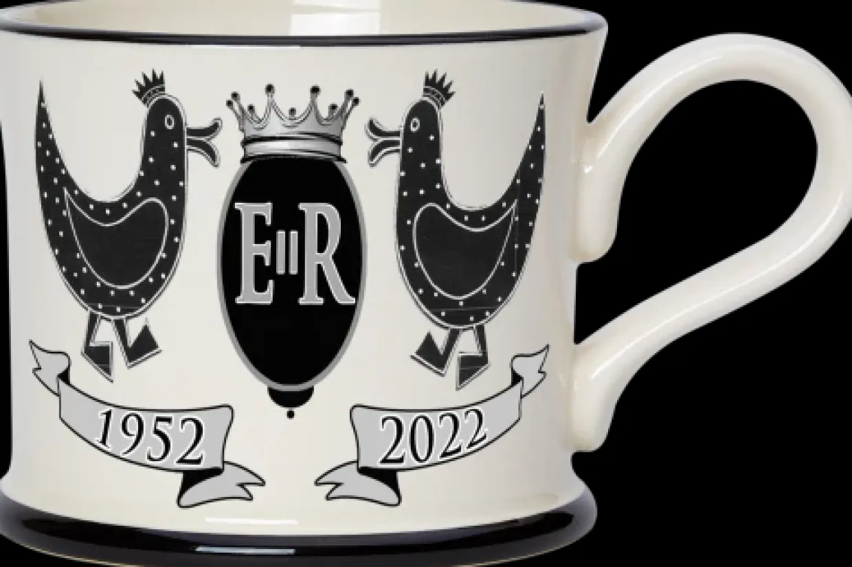 Platinum Jubilee Ducks Mug By Moorland Pottery
