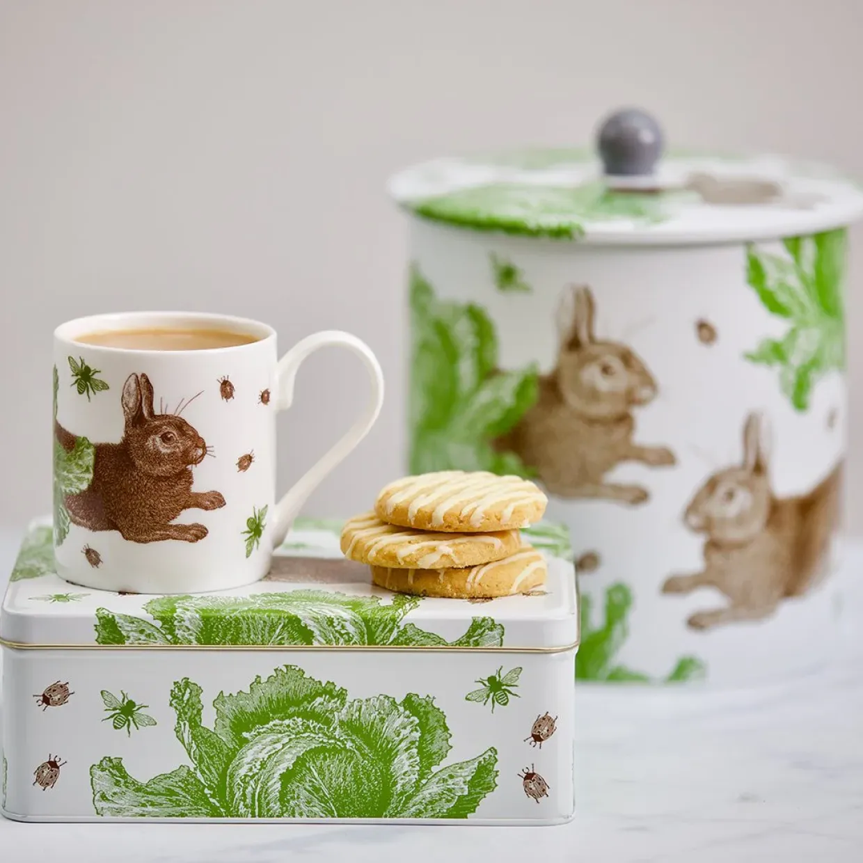 Rabbit & Cabbage Bone China Mug