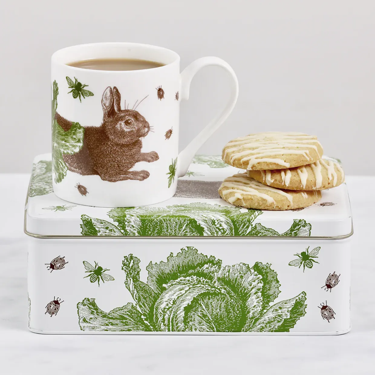 Rabbit & Cabbage Bone China Mug