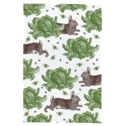Rabbit & Cabbage Tea Towel