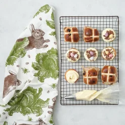 Rabbit & Cabbage Tea Towel