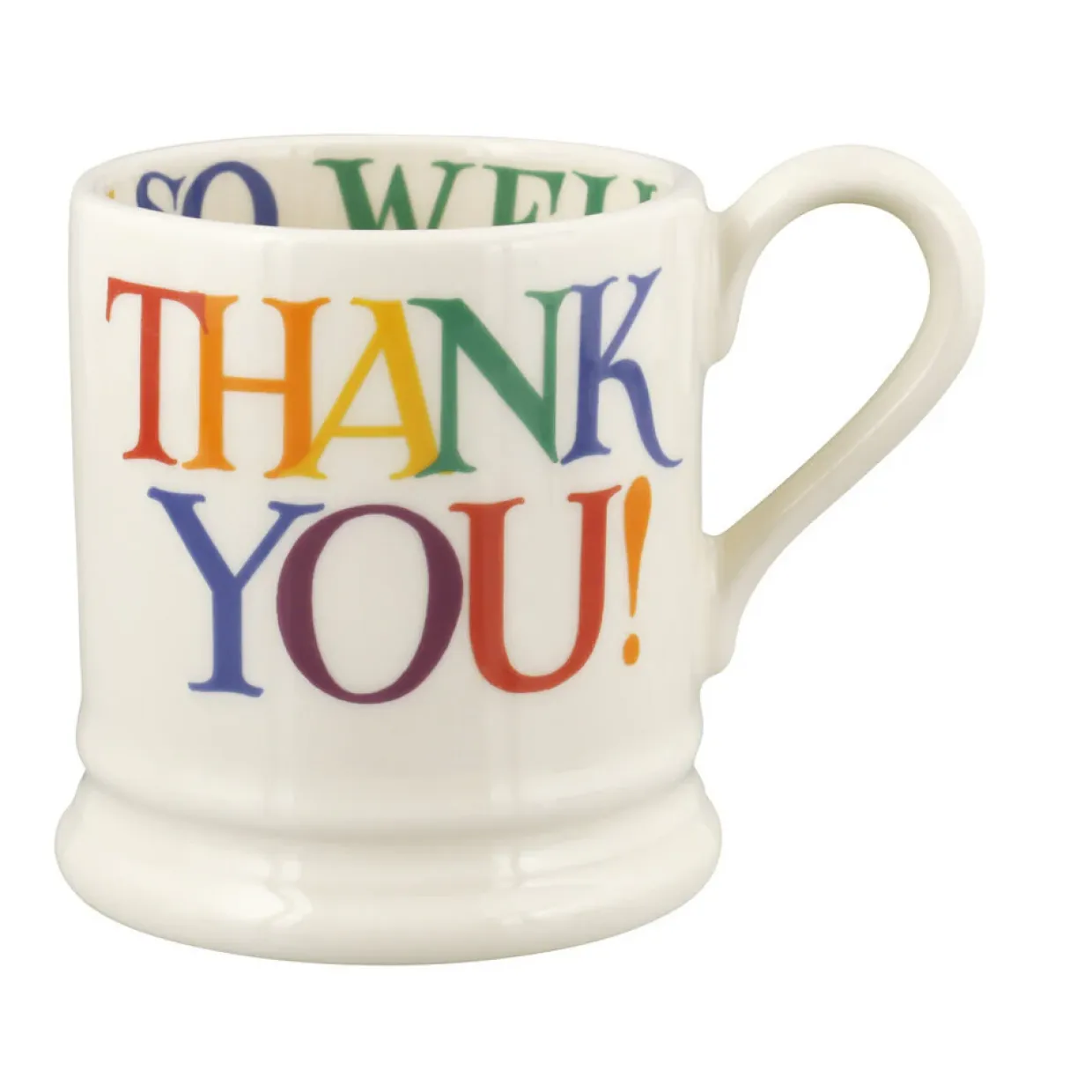 Rainbow Toast Thank You 1/2 Pint Mug