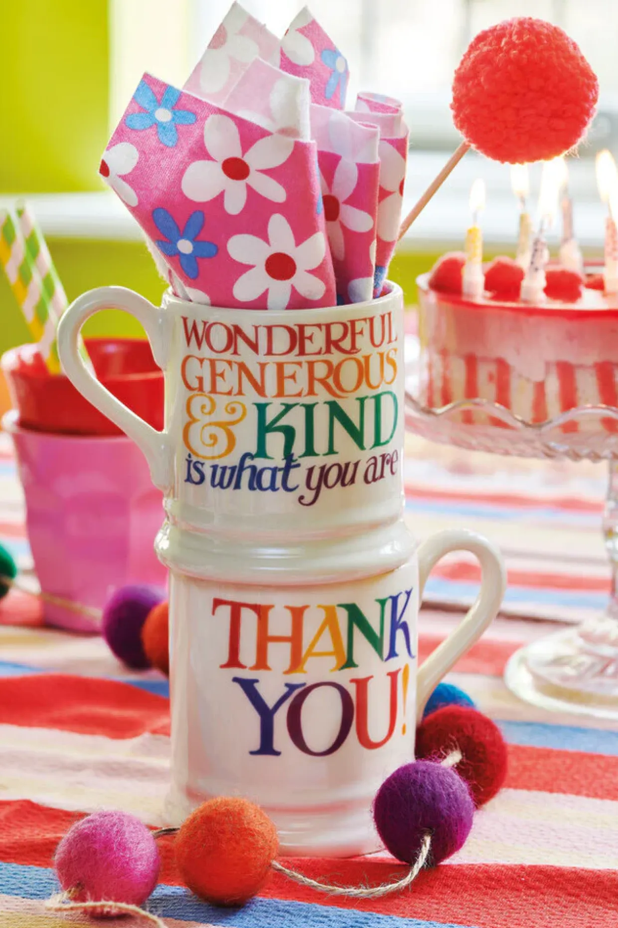 Rainbow Toast Thank You 1/2 Pint Mug
