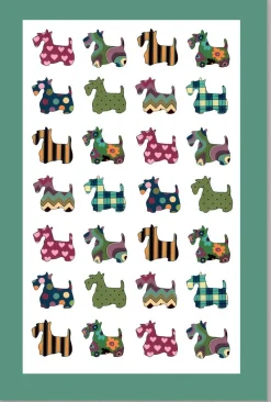 Scottie Patterns Tea Towel