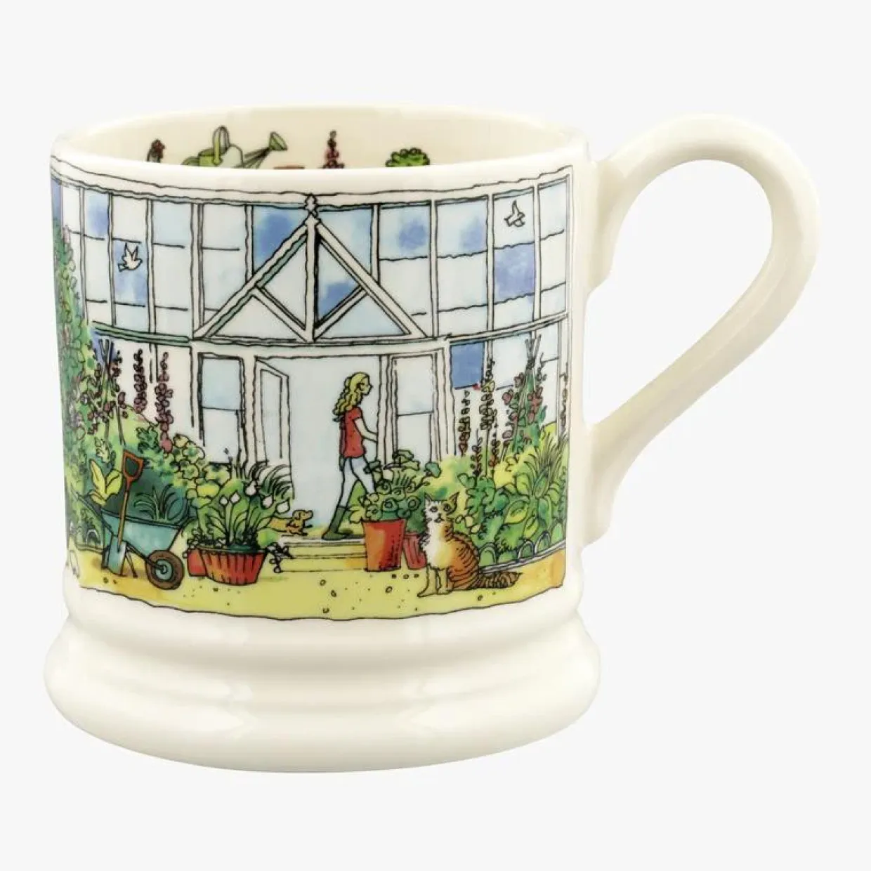 Setting Up Home Greenhouse 1/2 Pint Mug