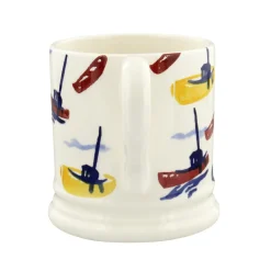 Shoreline Scattered Boats 1/2 Pint Mug