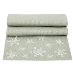 Snowflake Linen 85In Table Runner