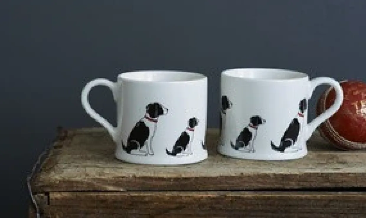 Springer Spaniel (Black & White) Mug Boxed
