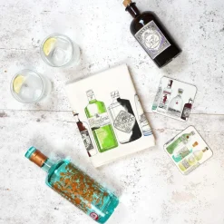 Ten Gin Bottles Tea Towel By Corinne Alexander