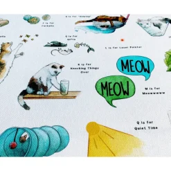 The Cat's Alphabet Tea Towel
