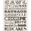 Welsh Dinner Tea Towel - Charcoal