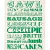 Welsh Dinner Tea Towel - Green