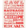 Welsh Dinner Tea Towel - Red