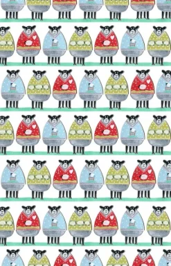 Woolly Jumpers Tea Towel By Moorland Pottery